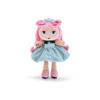 Мягкая кукла с розовыми волосами, 28 см