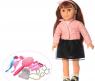 Кукла "Дефа Люси" с аксессуарами, в розово-черном, 46 см