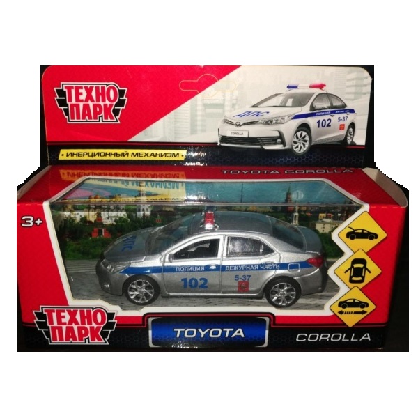 Металлическая машина Toyota Corolla - Полиция, 12 см