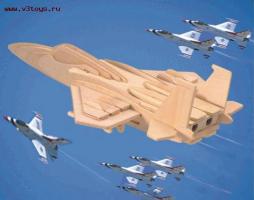 Деревянная сборная модель "Самолет F15"