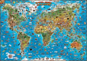 Развивающий плакат "Карта мира для детей"