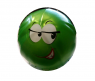 Мяч "Смайлики" с массажной стороной, зеленый, 15 см