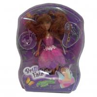 Кукла Brilliance Fair с цветочной диадемой и волшебной палочкой, брюнетка в розовом, 26.7 см