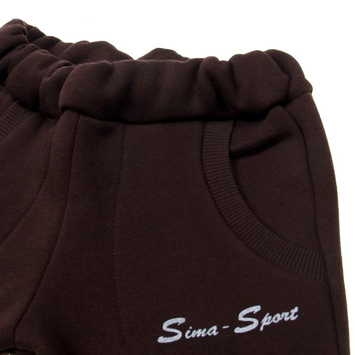 Спортивные утепленные брюки Sport, коричневые, 134-140 см