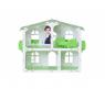 Кукольный загородный дом "София" с мебелью, бело-салатовый