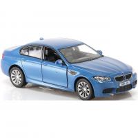 Металлическая инерционная машинка BMW M5, голубая матовая, 1:32