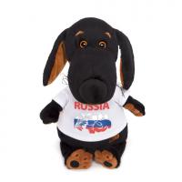 Мягкая игрушка "Собака Ваксон в футболке с принтом", 25 см