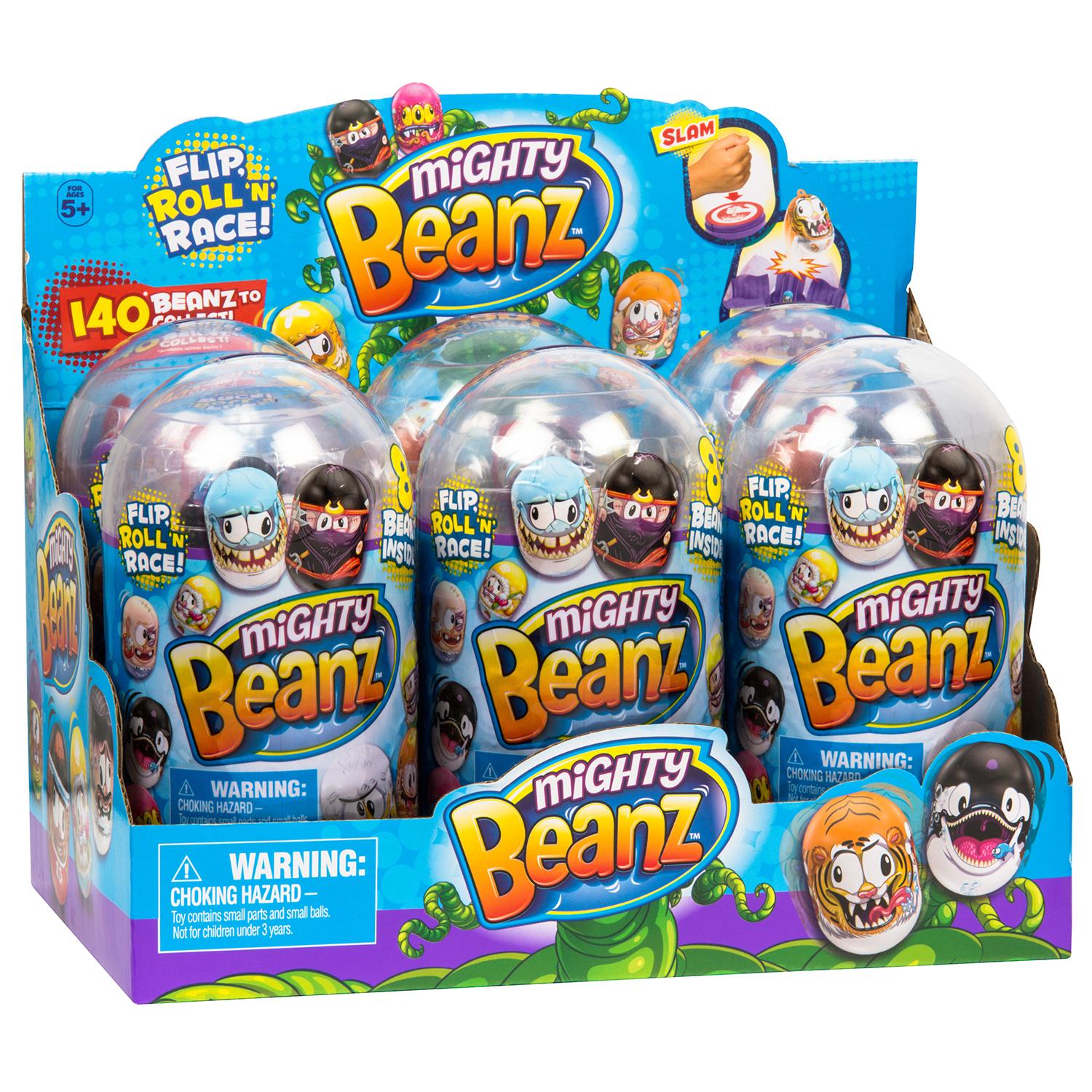 Ударный набор бобов Mighty Beanz в капсуле, 8 фигурок