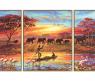 Раскраска-триптих по номерам "Африка-Магический континент", 50 х 80 см