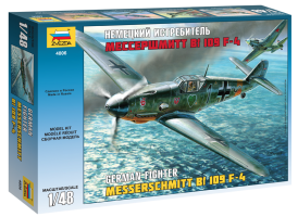 Сборная модель "Самолет Мессершмитт BF-109F4", 1:48