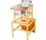 Деревянный стол-стул для кормления "Октябренок" - Рыбки, светлый