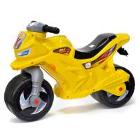Двухколесный мотоцикл-каталка, желтый