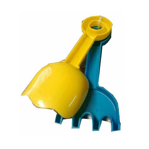 Песочный набор мини инструментов - Лопатка и грабли, желто-голубой