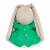 Мягкая игрушка "Зайка Ми в зеленом платье с бабочкой", 18 см