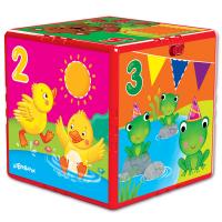 Развивающая игрушка "Говорящий кубик" - Счет, формы, цвета (звук)