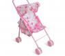 Прогулочная коляска для кукол с козырьком, розовая