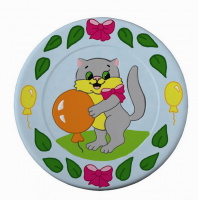 Декоративная тарелка "Игривый котенок"
