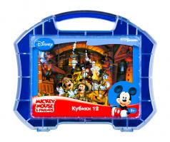 Набор из 12 кубиков в чемоданчике "Дисней" - Микки Маус и его друзья
