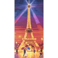 Раскраска по номерам "Эйфелева башня ночью", 40 х 80 см
