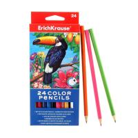 Набор цветных карандашей, трехгранные, 24 цвета
