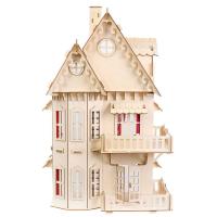 Сборная деревянная модель "Кукольный домик", 182 детали