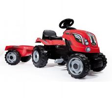 Педальный трактор с прицепом Farmer XL, красный