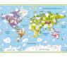 Раскраска "Карта мира" - Животные