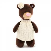 Мягкая игрушка "Медведь Milk" в кружевном платье, 30 см