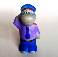 Резиновая игрушка "Полицейский бегемот"