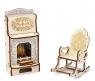 Набор мебели для кукол "Барокко" - Камин и кресло-качалка