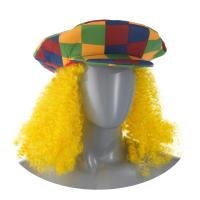 Карнавальная шляпа с волосами "Кепка клоуна"