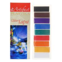 Полимерная глина c блестками Lapsi Glitter, 9 классических цветов