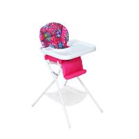 Детский стульчик для кормления, бело-розовый