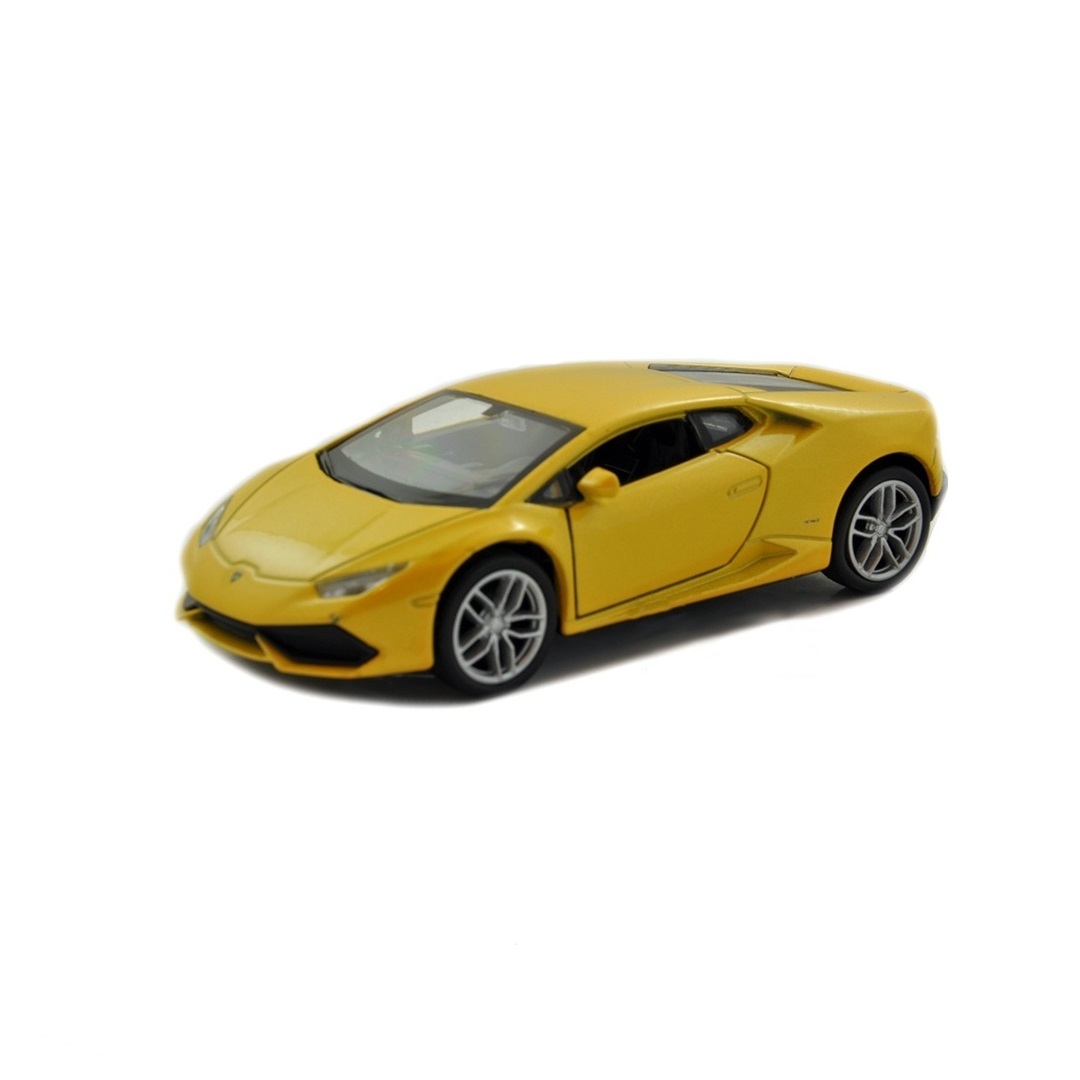 Металлическая модель легкового автомобиля, желтая, 1:43