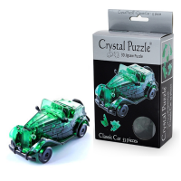 Кристальный 3D-пазл "Зеленый автомобиль", 53 элемента