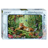 Пазл "Тигр в джунглях" - Авторская коллекция, 1000 элементов