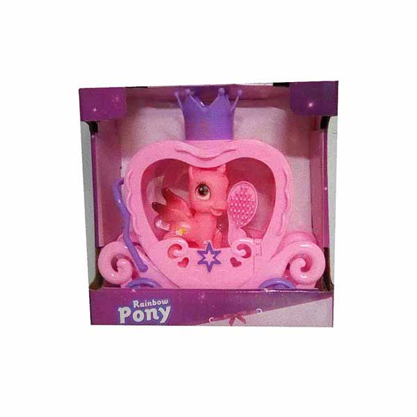 Игровой набор Rainbow Pony - Пони в карете, розовый