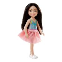 Кукла Барби "Клуб Челси" - Брюнетка с игрушкой, 13.5 см