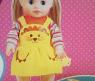 Кукла "Марина" с щенком (звук, ходит), в желтом платье, 40 см
