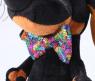 Мягкая игрушка "Собака Ваксон в галстуке-бабочке в пайетках", 25 см