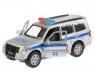 Металлическая машина Mitsubishi Pajero - Полиция с прицепом