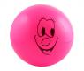 Резиновый мяч "Смайлик", розовый, 22 см