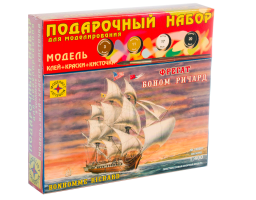 Сборная модель корабля "Фрегат "Боном Ричард" - Подарочный набор