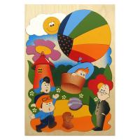 Деревянная рамка-вкладыш "Незнайка на воздушном шаре", 48 элементов