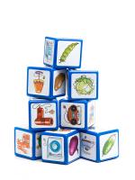 Развивающая игра с книжкой "Кубики-лото", 9 кубиков