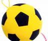 Мягкая игрушка "Футбольный мяч", черно-желтый, 19 см