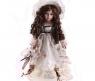 Коллекционная кукла "Барышня в золотисто-коричневом с зонтиком", 40 см