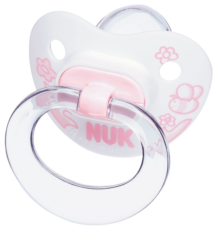 Соска-пустышка для сна NUK Baby Rose (силикон), белая, размер 1
