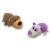Мягкая игрушка "Вывернушка" 2 в 1 - Коричневая Собачка-Фиолетовая Панда, 12 см