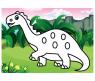 Раскраска "Раскрась пластилином" - Динозавры